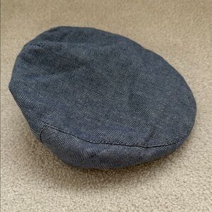 Baby Boy Blue Herringbone Flat Cap Hat